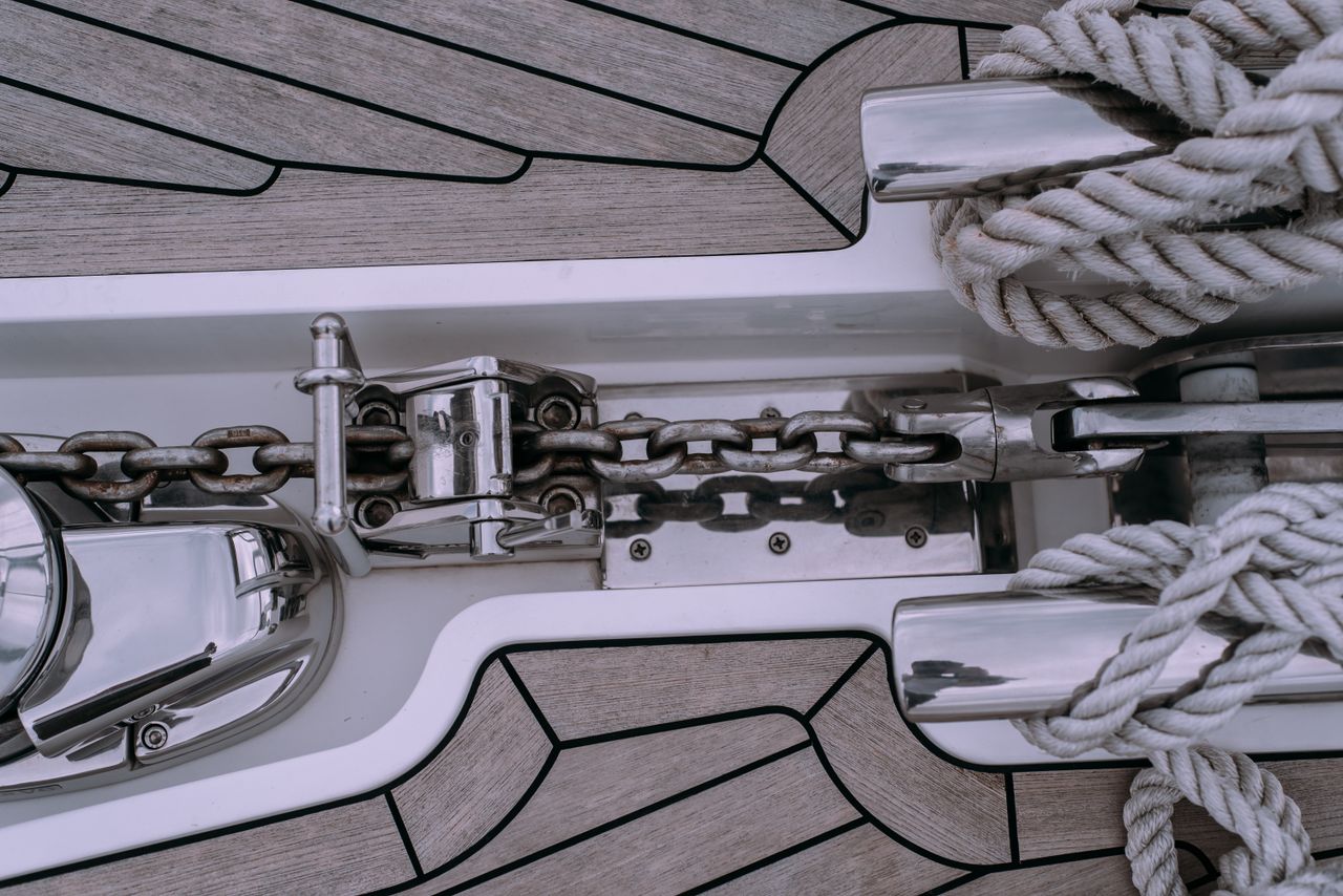 Boat deck detail close-up
